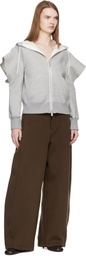 sacai Gray Sponge Sweat Hoodie