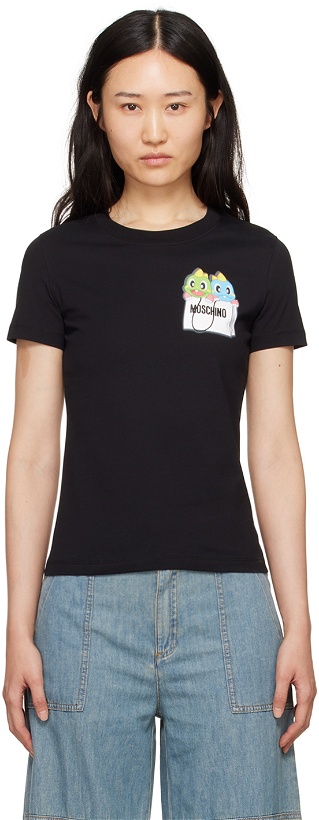 Photo: Moschino Black Puzzle Bobble T-Shirt