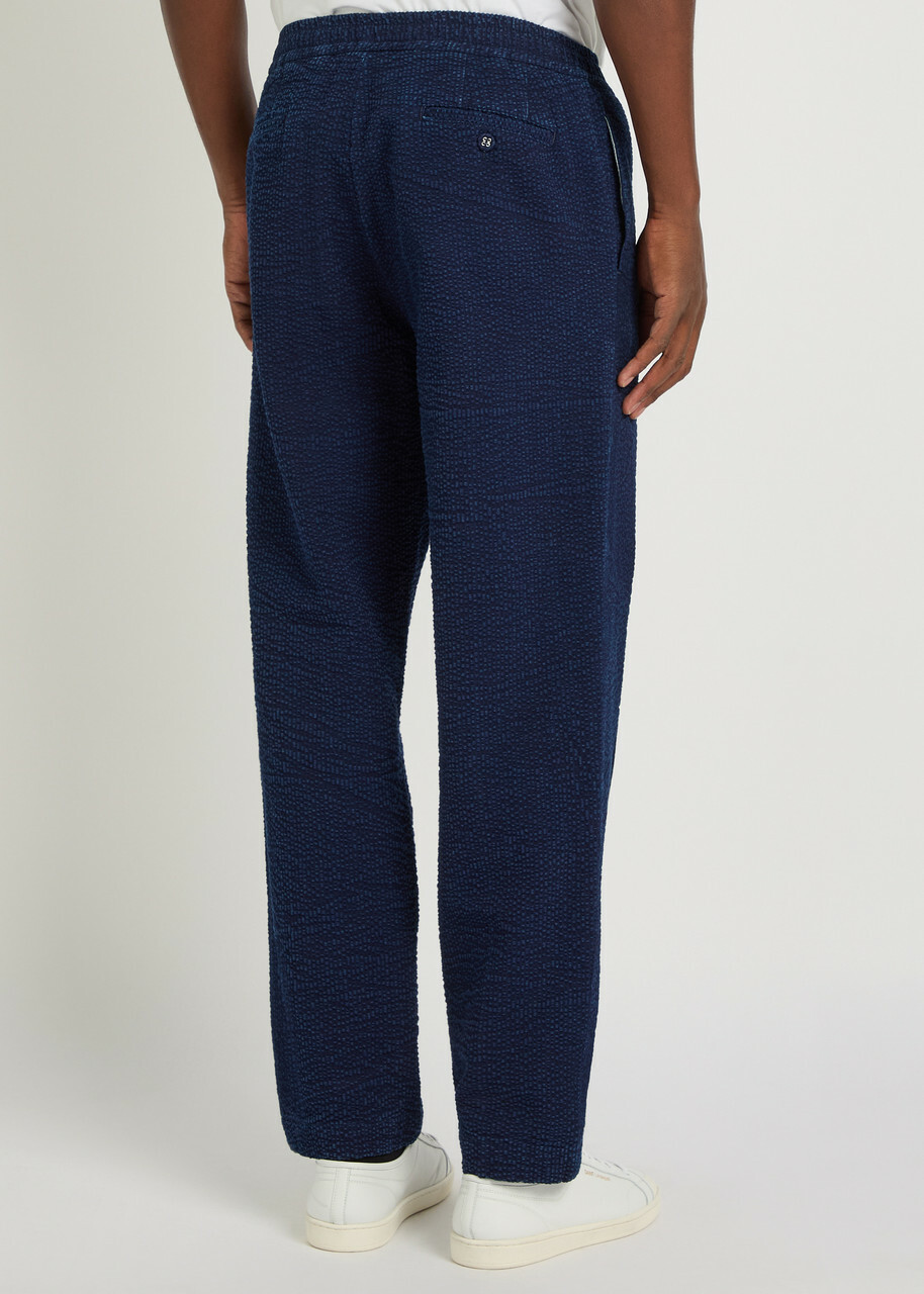 Officine Générale Hadrian Seersucker Trousers Navy