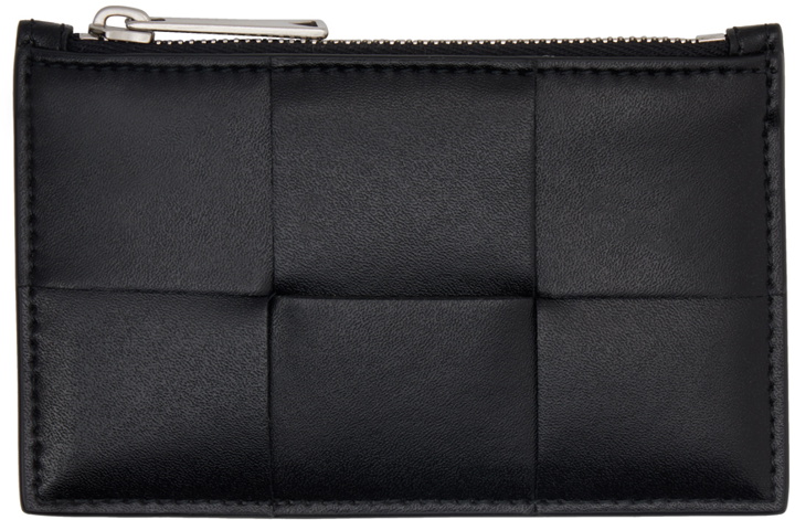 Photo: Bottega Veneta Black Zipped Card Case