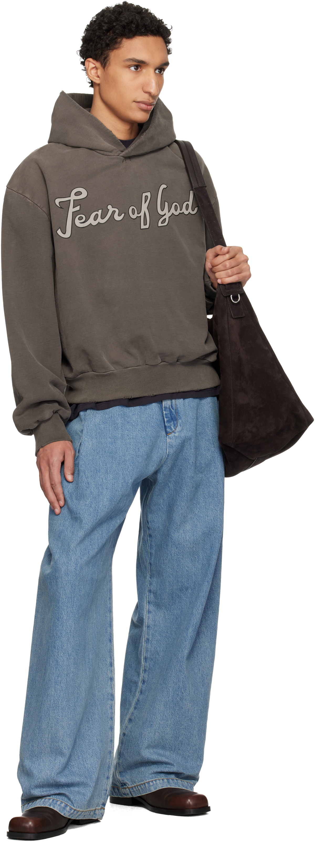Fear of God Brown '26' Classic Half Raglan Hoodie