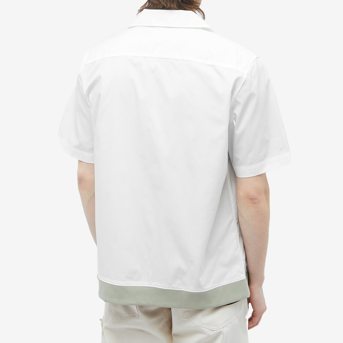 Fred Perry Authentic Men's Ribbed Hem Vacation Shirt in Snow White