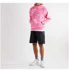 Nike - Sportswear Club Logo-Print Fleece-Back Cotton-Blend Jersey Hoodie - Pink