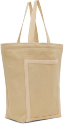 Bode Beige & Green Small Beer Tote