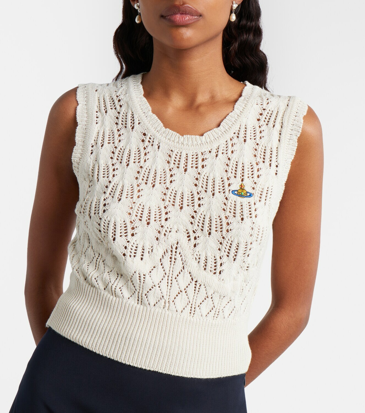 Vivienne Westwood Ella cropped cotton sweater vest