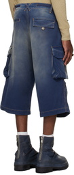 424 Navy Camo Bermudas Cargo Shorts