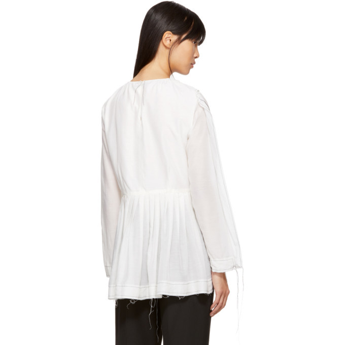 Sara Lanzi Ecru Winglet Blouse