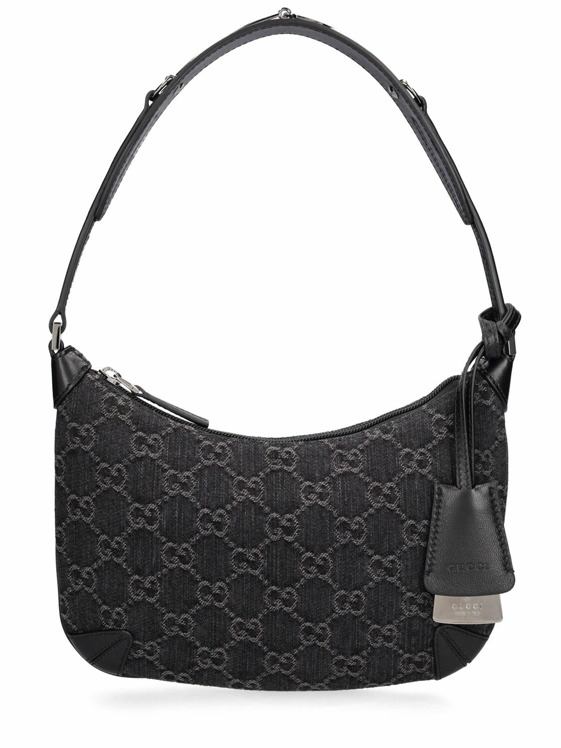 GUCCI - Small Slim Horsebit Gg Denim Bag