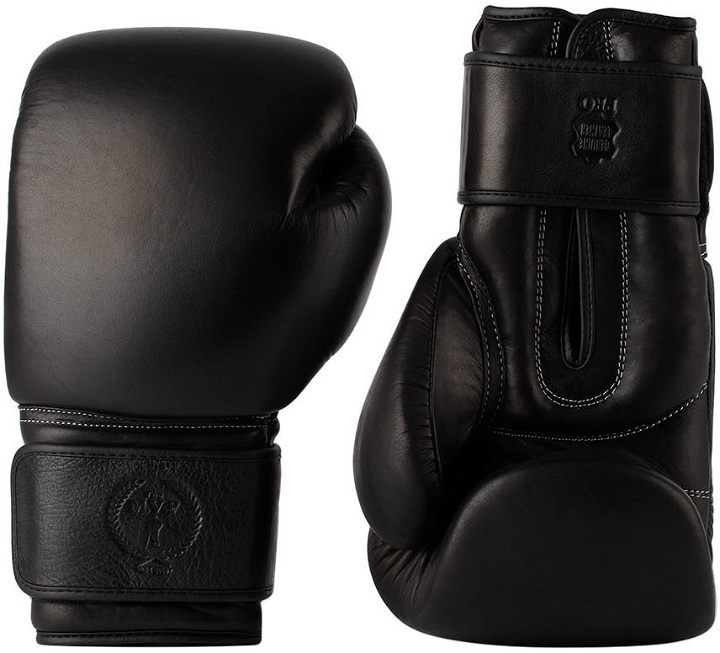 Photo: Modest Vintage Player Black Pro Leather Boxing Gloves