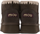 Mou SSENSE Exclusive Brown Classic Platform Boots