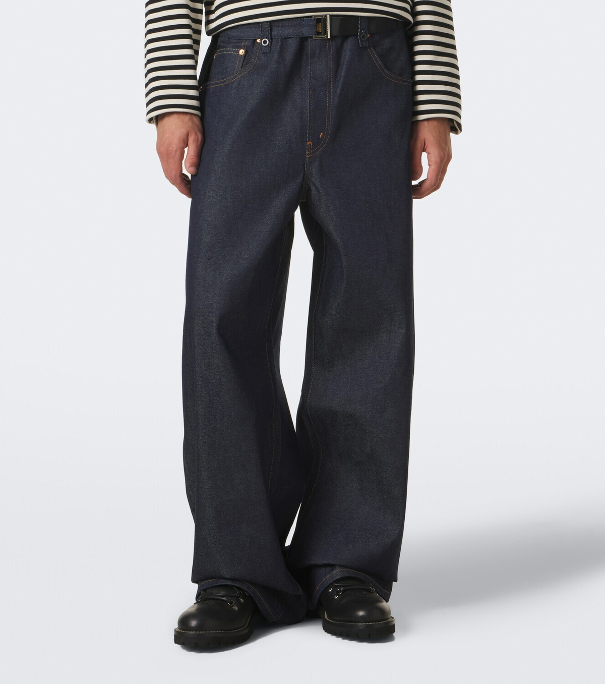 Sacai Belted wide-leg jeans