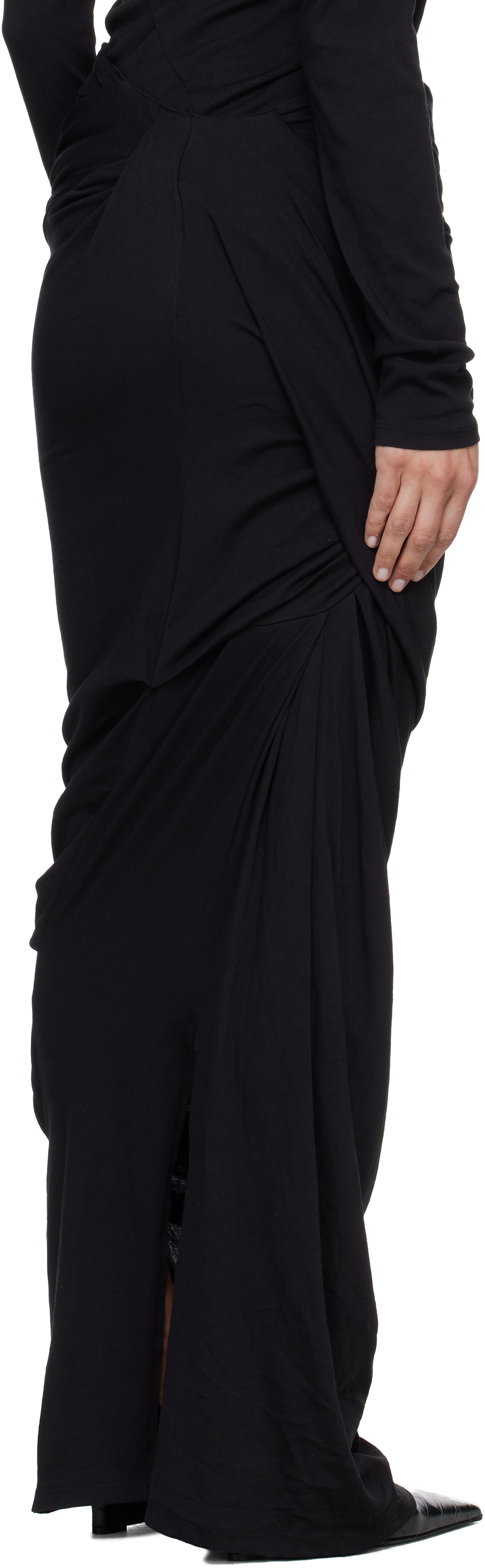 Entire Studios Black Dia Maxi Skirt