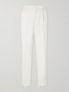Brunello Cucinelli - Cotton and Linen-Blend Trousers - White