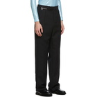 Raf Simons Navy Wool Wide-Leg Trousers