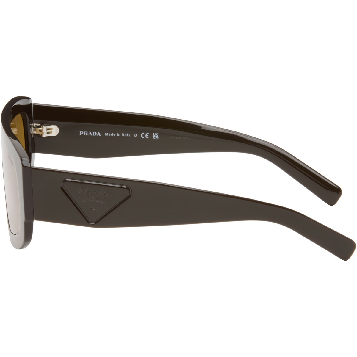 Prada Eyewear Brown Shield-Style Sunglasses