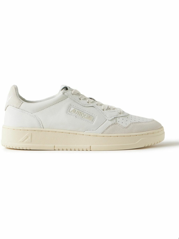 Photo: Autry - Open Low Suede-Trimmed Leather Sneakers - White