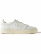 Autry - Open Low Suede-Trimmed Leather Sneakers - White