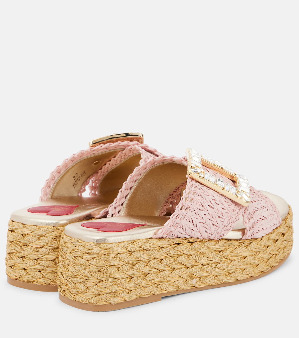 Roger Vivier Espa 60 embellished raffia espadrille sandals
