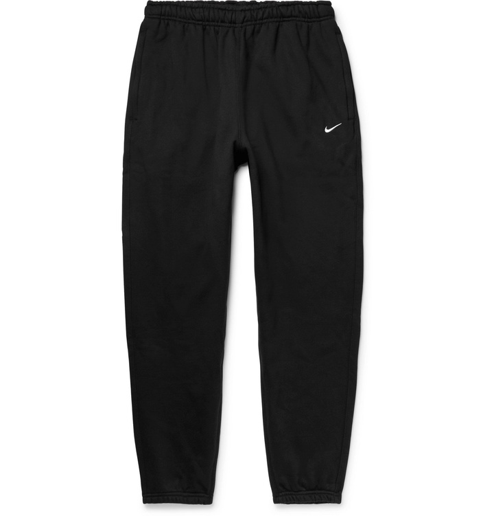 Photo: Nike - NRG Tapered Fleece-Back Cotton-Blend Jersey Sweatpants - Black