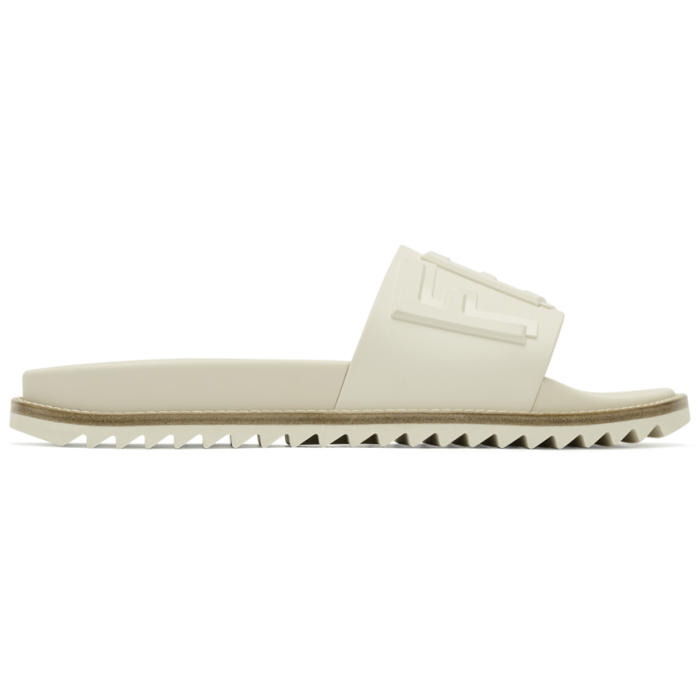 Fendi White Rubber Slides Fendi