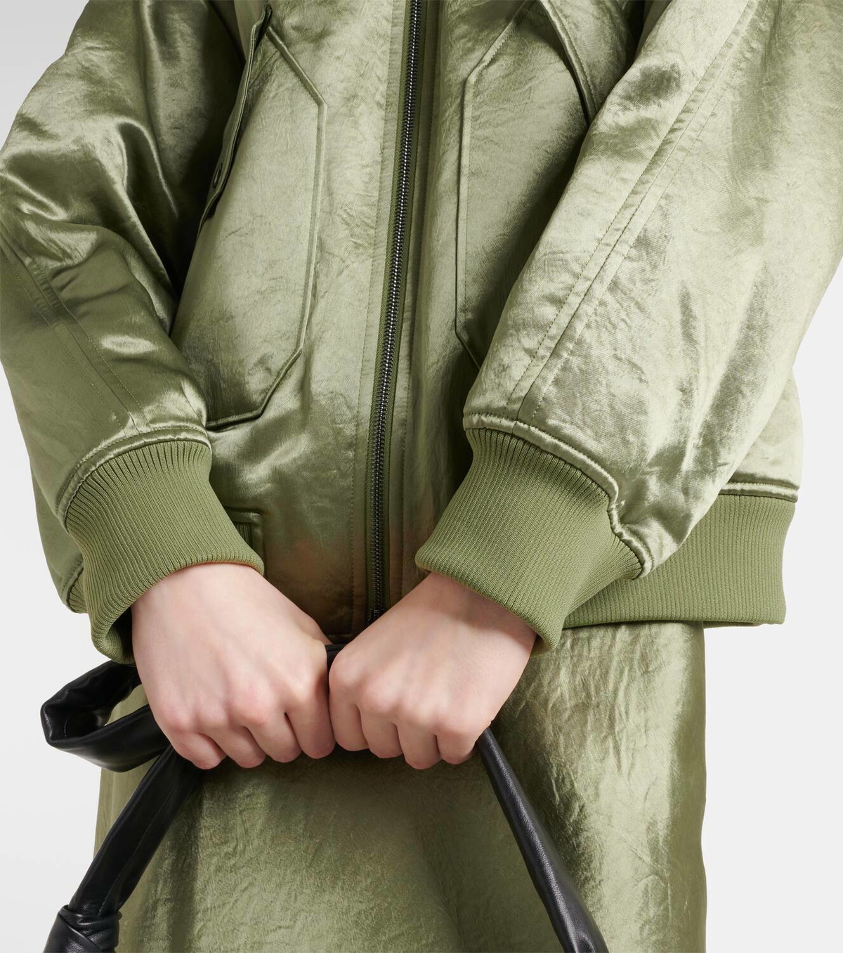 Max Mara Leisure Imelde satin bomber jacket Max Mara
