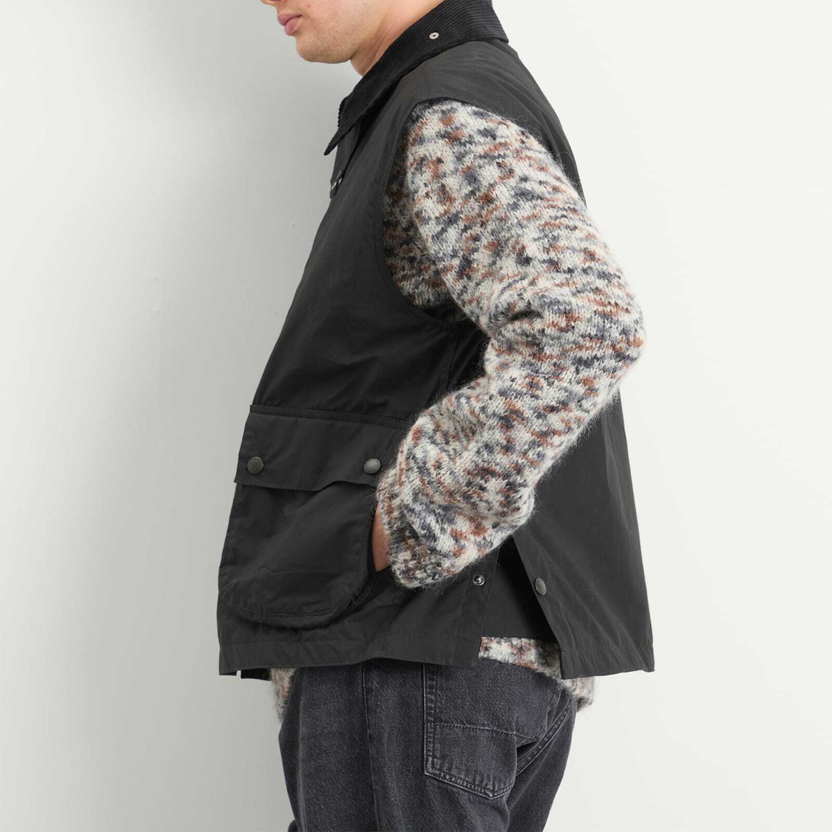 Barbour Men's x Margaret Howell Bedale Casual Gilet in Black Barbour