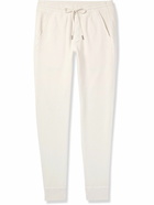 TOM FORD - Tapered Garment-Dyed Cotton-Jersey Sweatpants - Neutrals