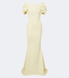 Safiyaa Ivon draped crêpe gown