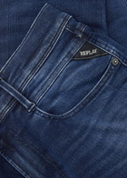 Replay Anbass Hyperflex Slim-leg Jeans Dark Blue