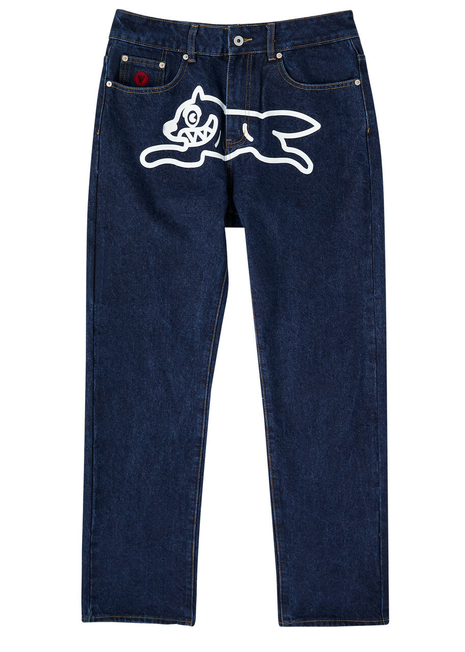 Ice Cream Running Dog Straight-leg Jeans Indigo ICECREAM