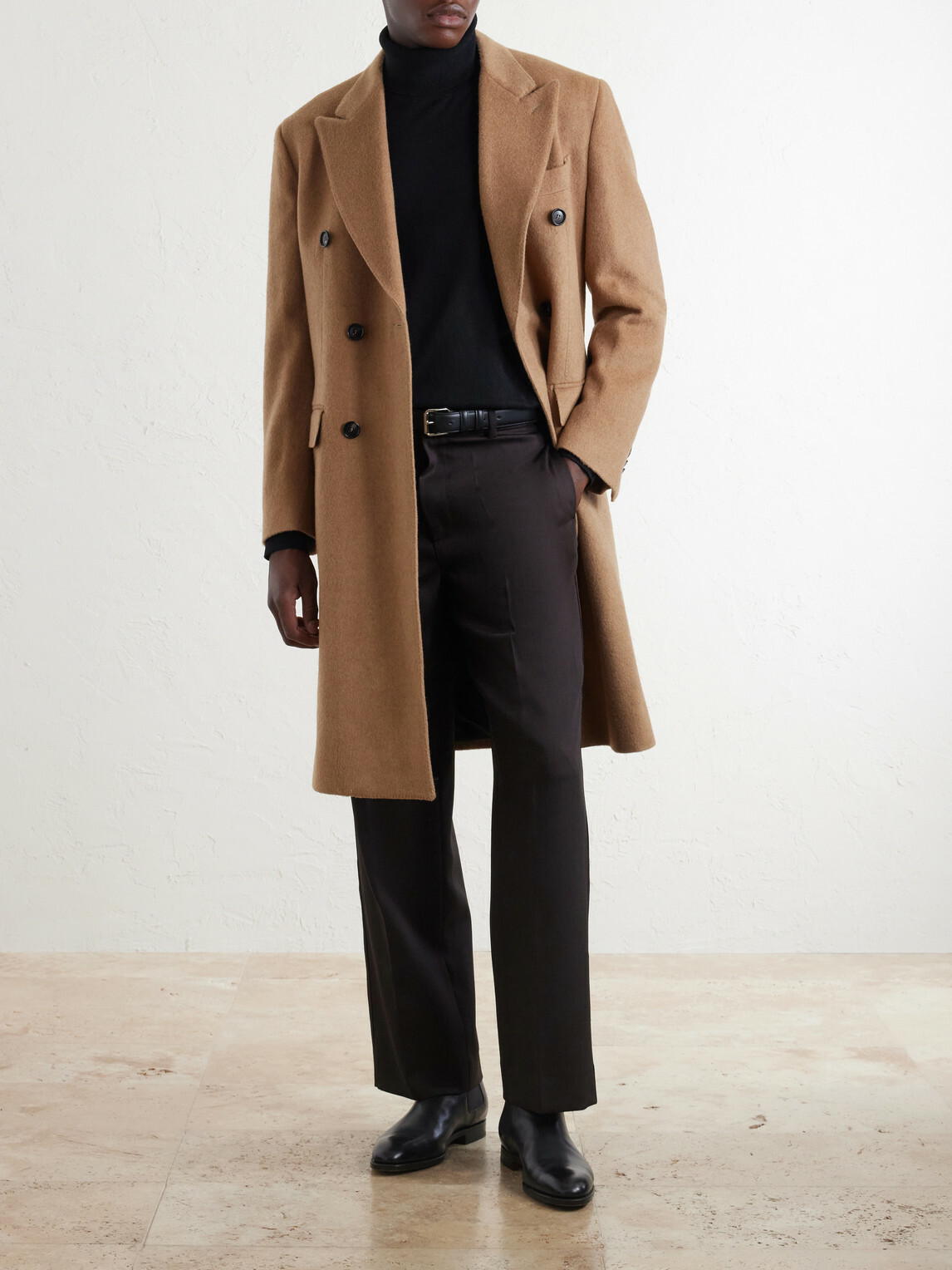 De Petrillo - Double-Breasted Camel Hair Coat - Brown