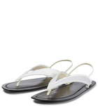 The Row - Fray satin thong sandals