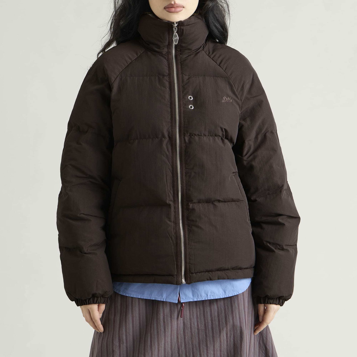 Damson Madder Women's Reversible Opal Puffer Jacket in Plum