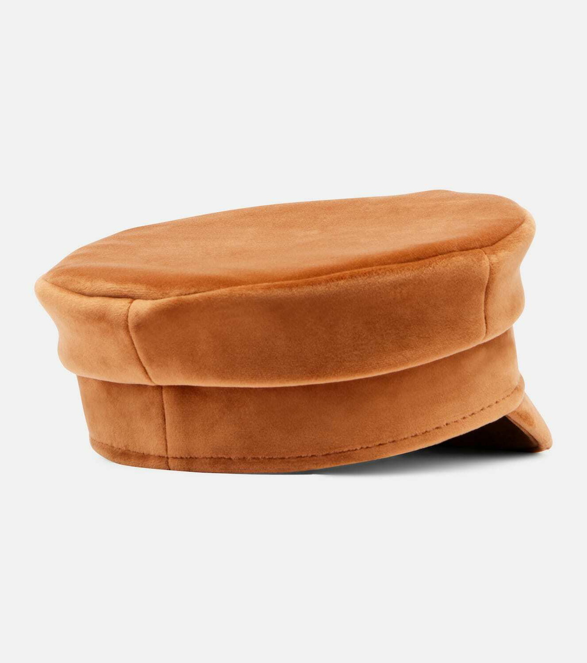 Ruslan Baginskiy Logo velvet newsboy cap