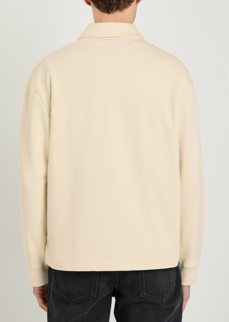 Boss Half-zip Cotton-blend Sweatshirt Beige