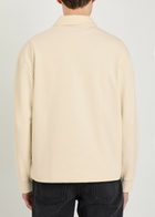 Boss Half-zip Cotton-blend Sweatshirt Beige