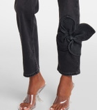 Area Bow-detail cropped straight jeans