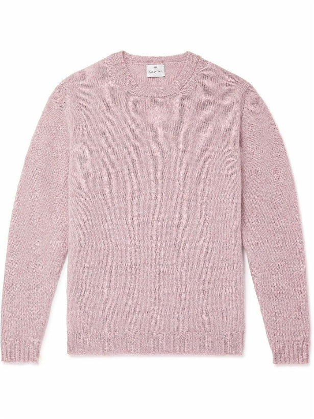 Photo: Kingsman - Shetland Virgin Wool Sweater - Pink