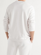 SSAM - Textured Organic Cotton and Silk-Blend Jersey Sweatshirt - White