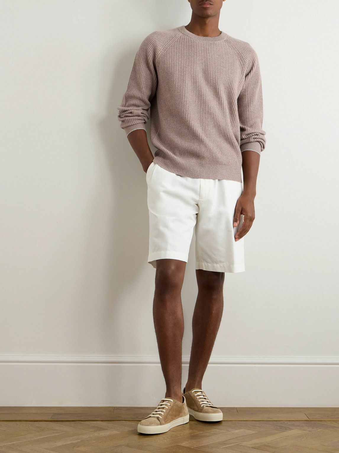 Brunello Cucinelli - Ribbed Cashmere Sweater - Neutrals