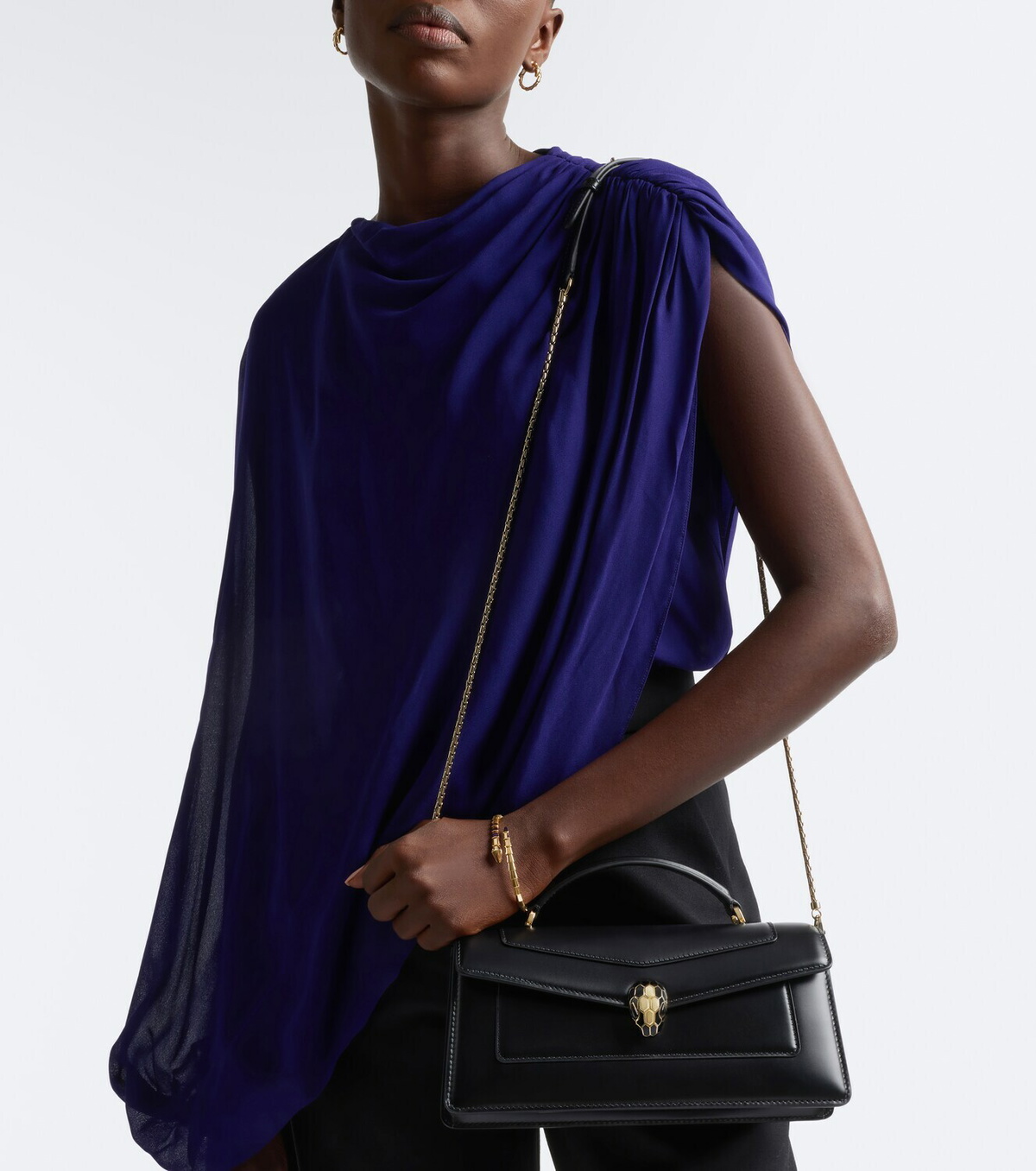 Bvlgari Serpenti Forever leather top-handle bag
