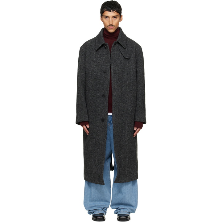 Photo: Solid Homme Gray Tweed Coat