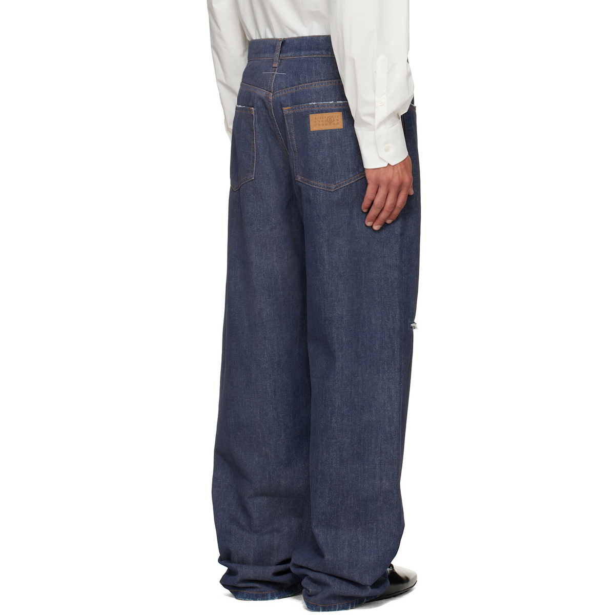 MM6 Maison Margiela Navy Wide-Leg jeans