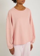 Free People Total Eclipse Ribbed Cotton T-shirt Peach