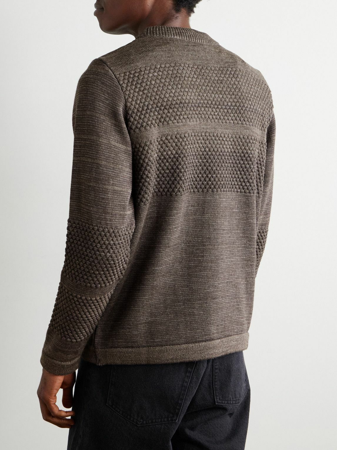 S.N.S. Herning - Fisherman Wool Rollneck Sweater - Brown