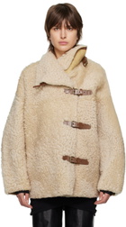 Isabel Marant Beige Bealila Shearling Coat