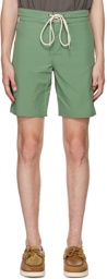 RRL Green Lace-Up Swim Shorts