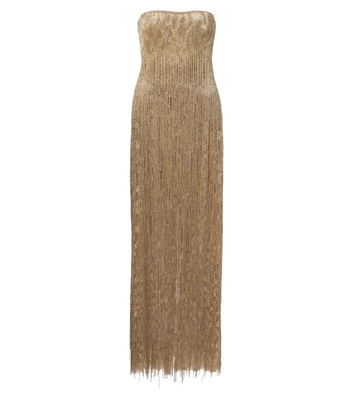 Photo: Marmar Halim Embellished fringed bustier gown