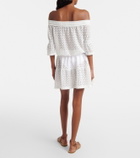 Melissa Odabash Flo crochet cotton and linen minidress