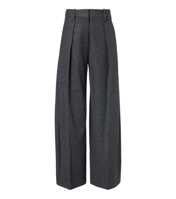 Photo: Brunello Cucinelli Pleated wool and cashmere wide-leg pants